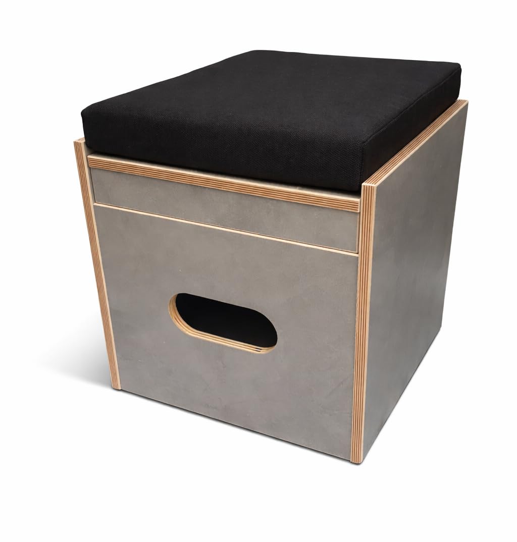 Toilettenhocker grau für Porta Potti 145/345 inkl. Polster schwarz