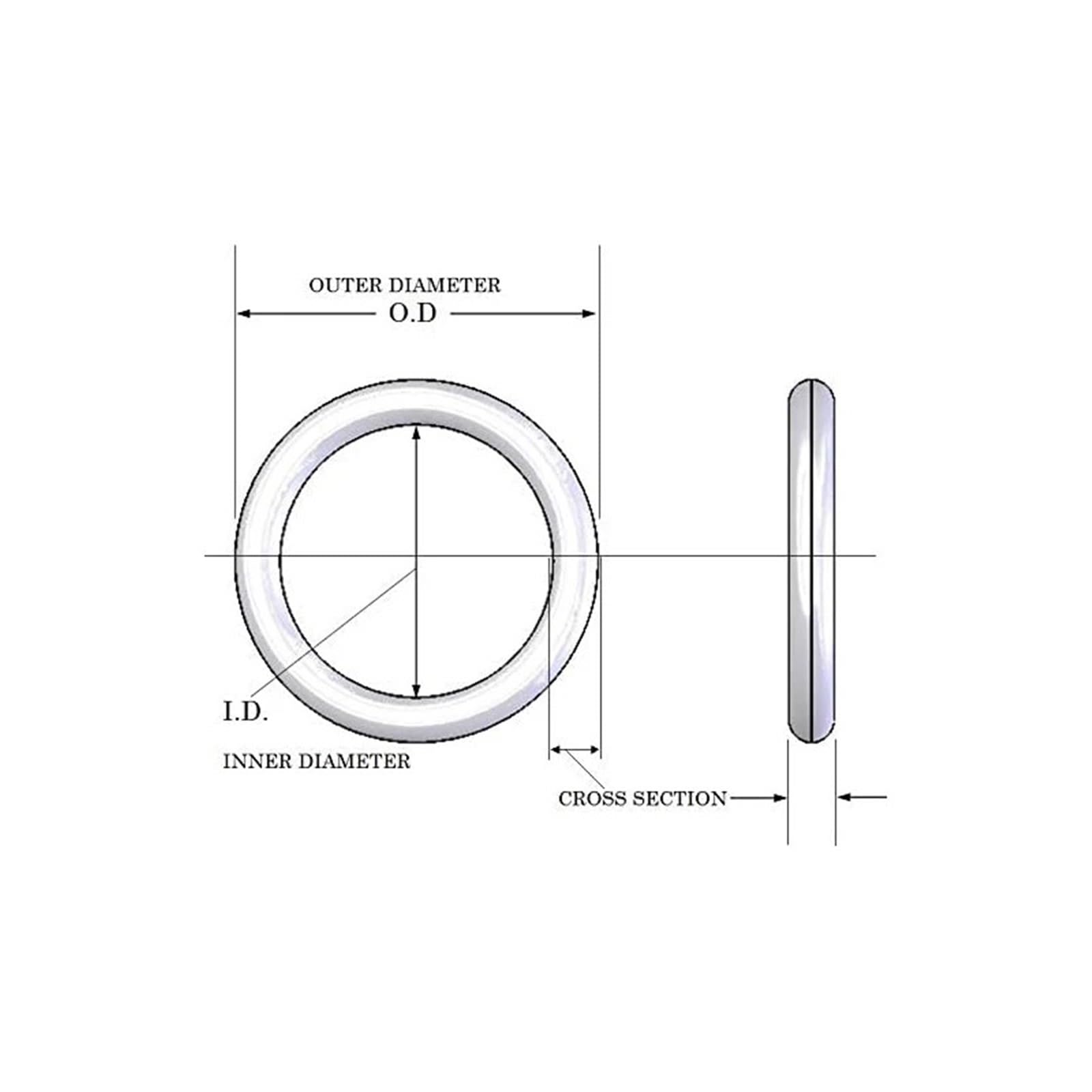 CS 1,5 mm Fluorkautschuk-Öldichtungsscheibe Dichtung O-Ringe(OD 29mm (50PCS))