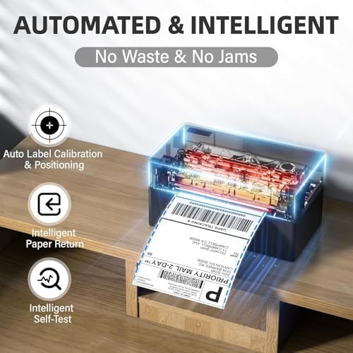 Image of ARVOX A81 Pro Bluetooth + Usb Direct 4x6 inch Shipping Label Printer|Adjustable Label Size|203Dpi Resolution 152Mm /S Monochrome Printing Speed Compatible With Windows,Mac,Linux Chrome Os (2 Year Warranty)
