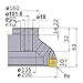 Mitsubishi Materials ASX400-200C19R ASX400 Series Arbor Shoulder Milling Cutter, Right Hand, 0? Angle, 19 Teeth, 200 mm Cutting Dia, 60 mm Fixing Part Depth