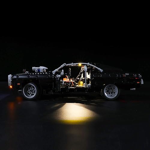 Miniatura 3 de BRIKSMAX Kit de iluminación LED para Dodge Charger Technic Fast & Furious Dom, compatible con el modelo de bloques de construcción Lego 42111, no