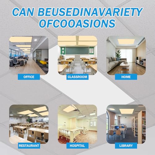 Image of 8 Pcs Fluorescent Light Covers with 80 Magnets Decorative for Classroom Ceiling Light 4 x 2 Feet Magnetic Light Covers Filter Easy Install for Office Hospitals & Home Drop Ceiling Supplies
