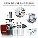 KOIOS Juicer, Slow Masticating Juicer Extractor with Reverse Function, Cold Press Juicer Machine with Quiet Motor, Juice Jug and Brush for High Nutrie (Red-Black)