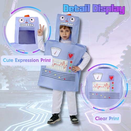 Disfraz de robot unisex para niños 7-10 años miniatura 4