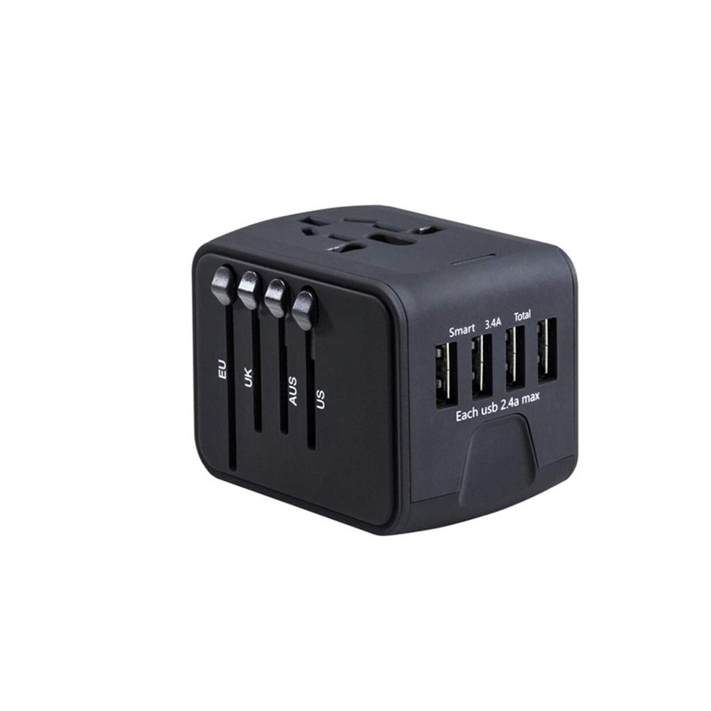 Enchufe Internacional Adaptador Adaptador de Viaje con conversión de Carga Internacional de Viajes portátiles, convertidor de Corriente de Enchufe Universal Adaptador de Corriente