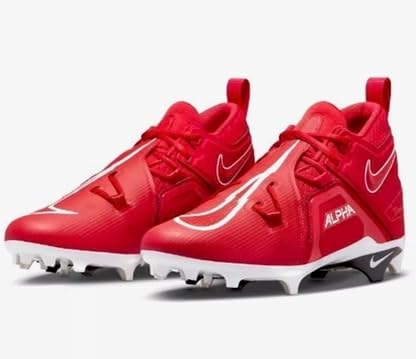 Nike Alpha Menace Pro 3 Mid Men's Football Cleats Red White CT6649-616, Size 18 - Image 3