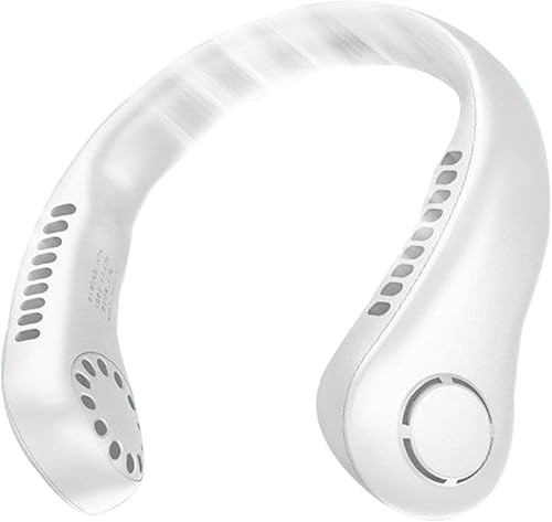 Ventilador de cuello portátil, ventilador personal recargable por USB, funciona con batería de 3000 mAh, ajuste de 3 velocidades, ultra silencioso, disponible en Yaxa El Salvador