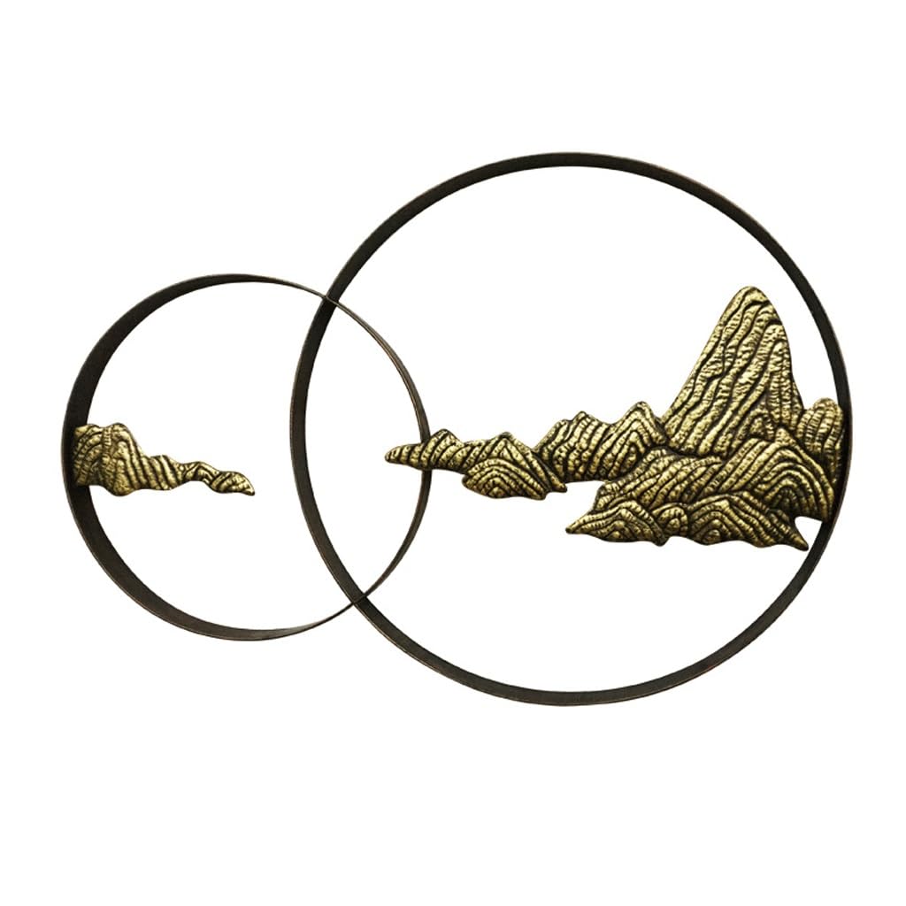 SDDFFW Xuanguan Iron Art Mountain Shadow Wall Hanging Wall Decoration Living Room Three-dimensional