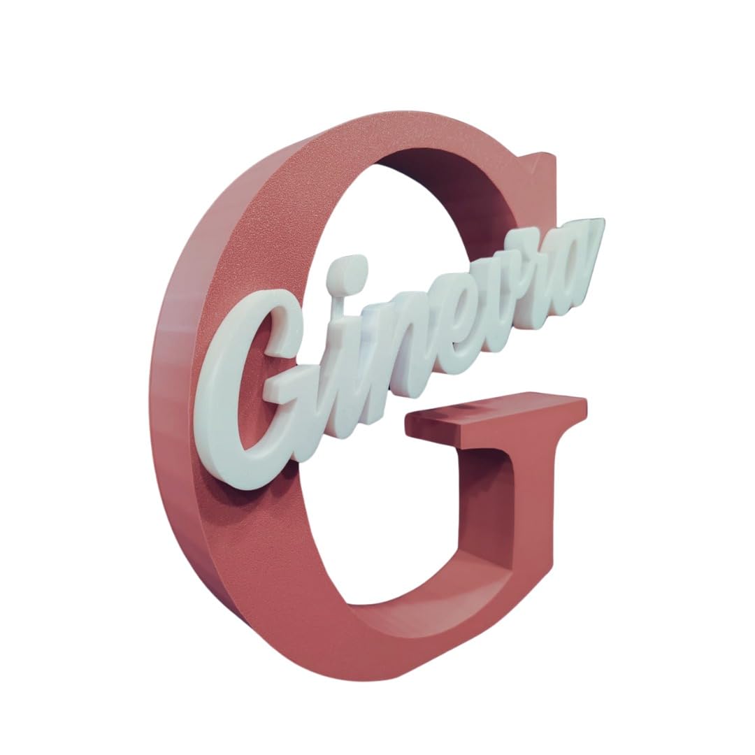 Lettera 3D con Nome Personalizzato – Scritta Decorativa Cameretta Bambini – Regalo Nascita e Battesimo – Disponibile in Vari Colori – 25x23x4 cm
