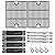 Criditpid Grill Grates for Nexgrill 4 Burner 720-0830H 720-0783E, Grill Burner Tubes, Heat Plate, Igniter Replacement Parts for Nexgrill 720-0830H 720-0783E, Members Mark 720-0830F, BHG 720-0783H