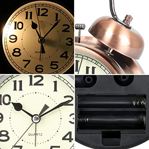 AYRELY Super Loud Copper Twin Bell Clock