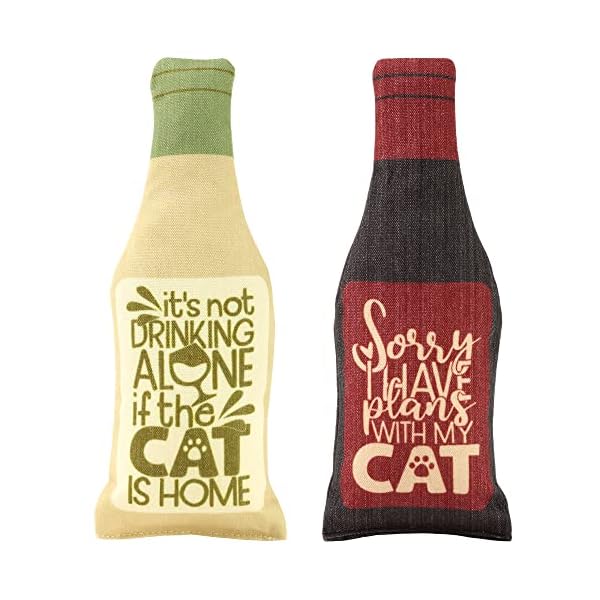 Wine bottle catnip toys for cats and kittens plush wine bottle - funny cat toy moscato and catbernet - cat nip toy for wine drinking cat moms and dads - image 5