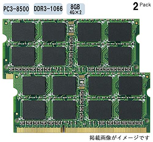 【Amazon.co.jp 限定】 HCMA duomeiqi 互換増設メモリ8GBキット(2x4GB) 2rx8 pc3-8500 ddr3-1066MHz 1.5 V 204pin So-DimmノートブックラップトップメモリRamモジュールwith