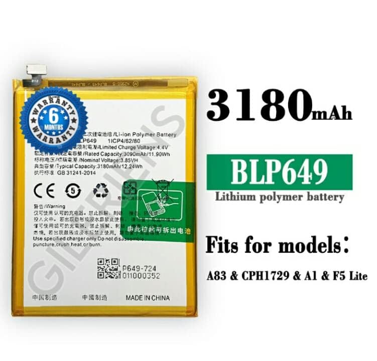 Image of Original BLP649 Battery for Oppo A83-2018 / CPH1729, CPH1821 /A1 / A83T / Battery with 6 Month Warranty** (CAR124)