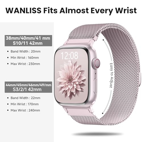 Image of Original Metal Milanese Loop Compatible with Apple Watch Band for Women Men