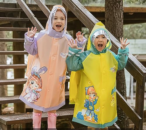 Boys Girls Hooded Rain Poncho Outdoors Kids Transparent Raincoat Student Rain Suit Waterproof Durable Windbreaker4