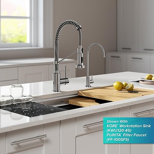Kraus KSF-1610SFS Bolden Touchless Sensor Commercial Style 2-Function Single Handle Pull Down Kitchen Faucet In Spot-Free Stainless Steel thumb #2