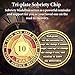 10 Year Sobriety Chips, Tri-Plate 10 Years AA Medallions with Serenity Prayer - Ten Year Sobriety Coins Recovery Chip Sober Coin for Alcoholics Anonymous Recovery Gifts for Men/Women