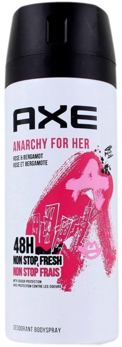 6 x Axe Deodorant/Body Spray Women "Anarchy for Her - 150 ml)