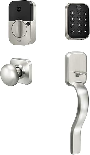 Yale Teclado Assure Lock 2 sin llave con Bluetooth y mango Ridgefield en níquel satinado