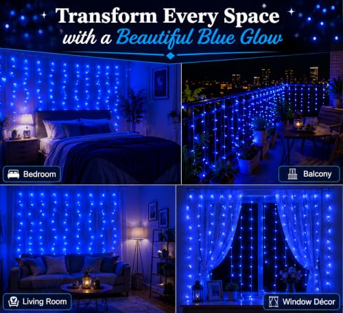 Image of Quace 36 Ft Blue LED Pixel String Light | 360 Blue LED Bulbs with Flexible Wire for Diwali, Christmas, Party & Home Decoration | Fairy Serial Decorative Light | (Pack of 1)