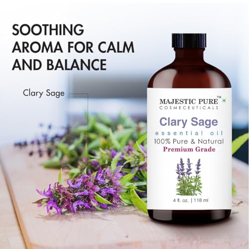Image of Majestic Pure Clary Sage Essential Oil for Diffuser - 4 Fl Oz