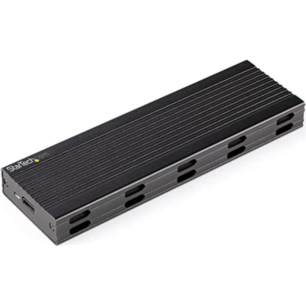 StarTech.com USB-C 10Gbps to M.2 NVMe,SSD Enclosure, Portable External PCIe/SATA NGFF SSD Aluminum Case, Type-A Host Cables, Supports 2230/2242/2260/2280 - TAA