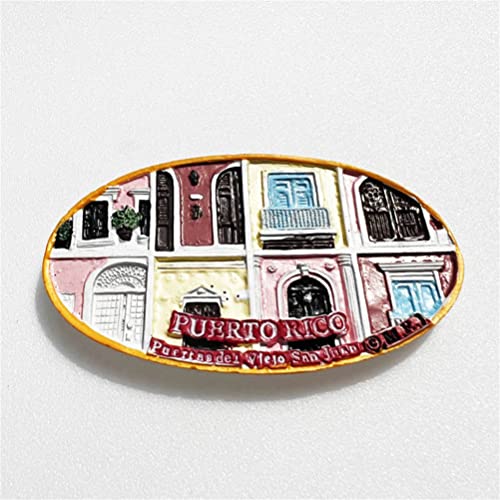 Imán decorativo artesanal San Juan Puerto Rico 3.3x2 in miniatura 2