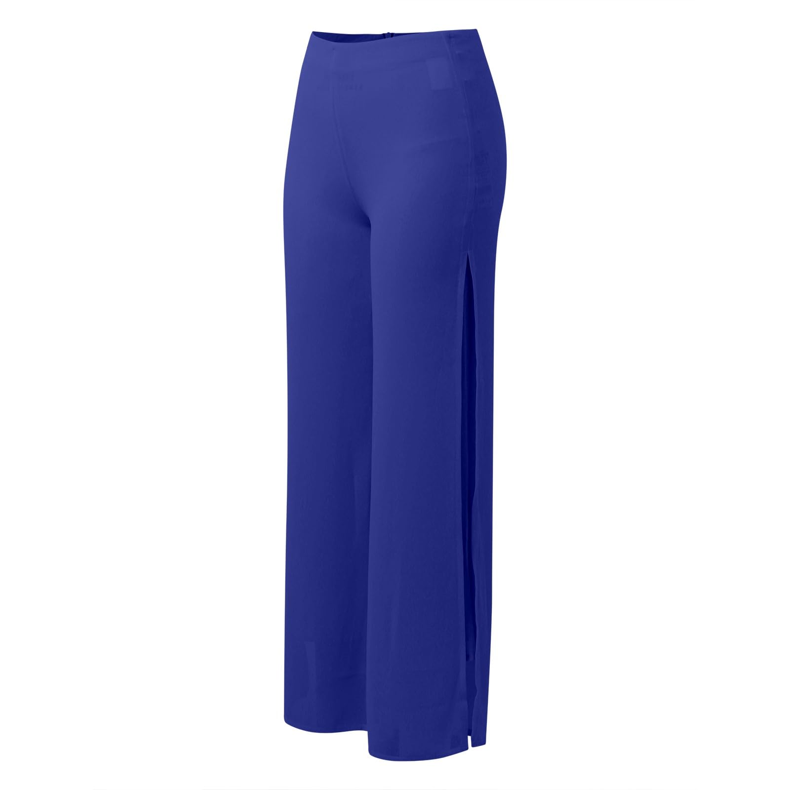 Pantalon Femme Léger en Mousseline de Soie Haute Élastique Modèle Fluide à Jambe Droite Évasée pour Événements #303