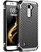 LG K7 Case, LG K8 Case, LG Treasure LTE Case, LG Tribute 5 Case, LG Escape 3 Case, LG Phoenix 2 Case, BENTOBEN Dual Layer Hybrid PC TPU Bumper Carbon Fiber Texture Shockproof Protective Case, Black