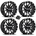 Full Set of Raceline Trophy Simulated Beadlock Wheels (4) Black 17x7 / 4/137 (5+2) +10MM