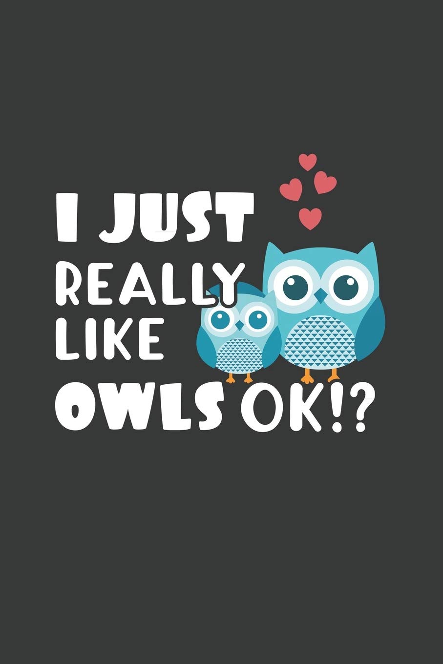 I Just Really Like Owls OK?: 6x9 Inch Journal Diary Notebook 110 Blank Lined Pages Cute Owl Gift