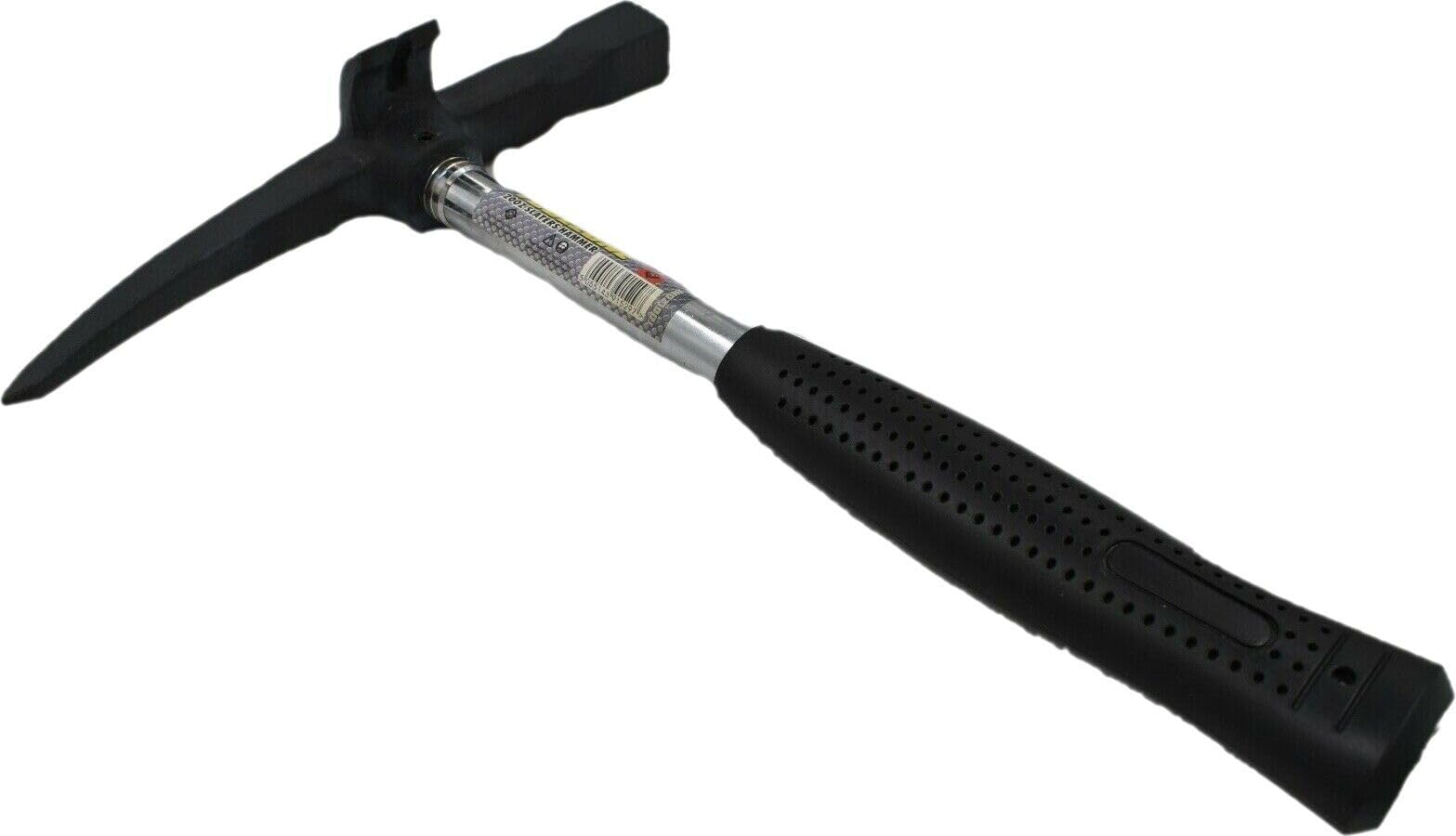 Dunnet Tools Slater Hammer 20oz – Slate Hammer & Slate Roofing Tool, Compact Lightweight Design with Pick, Textured Face, Nail Puller, Steel Handle with Rubber Grip for Roofing & Masonry
