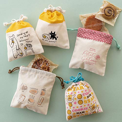 Amazon.co.jp: ヘッズ 巾着 14.5×16cm 白 10枚 クッキー