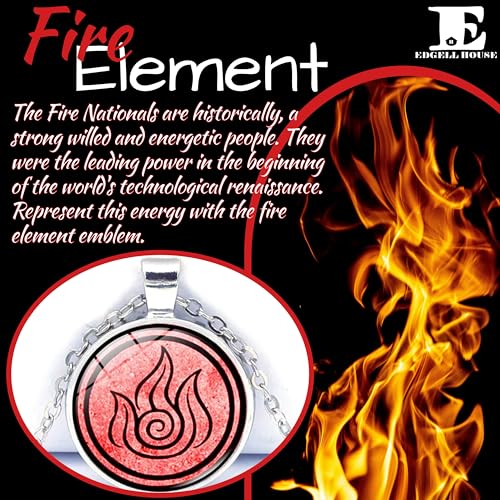 Necklace Gift Set - Complete Set of Four Elements Necklace Chains - Airbender Jewelry Avatar Merch4