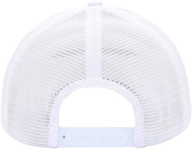 Image of Mens Mesh Snapback Hat Fits One Size & XXL | Structured Adjustable Trucker Hats | Sturdy Outdoor Blank Baseball Cap
