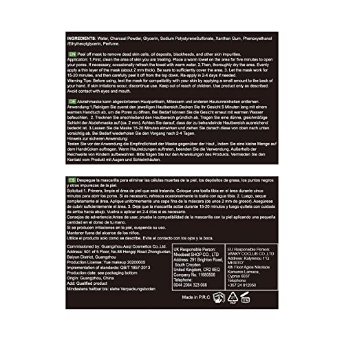 Blackhead Maske, Mitesser Maske, Peel off Maske, Bambus Holzkohle Peel Off Maske, Poren reinigen Anti Öl Kontrolle… - Image 7
