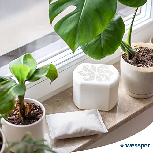 Wessper Luftentfeuchter Nachfüllpack Humifill für Innenraum, Entfeuchter Granulat Kissen 250g Passend für alle Feuchtigkeitsabsorber, Raumentfeuchter Ohne Strom - 20 Stück - Weiß