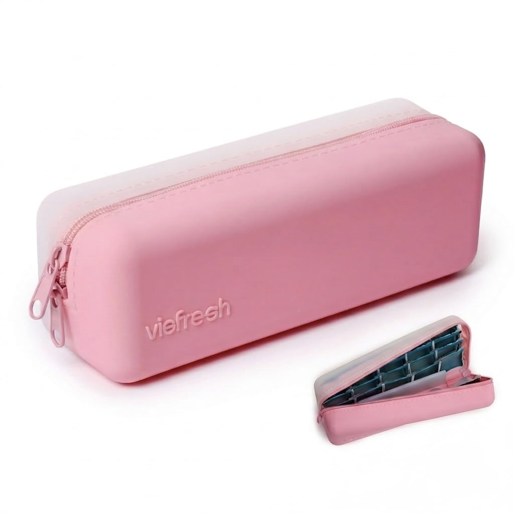 Visfresh Disposable Daily Contact-Lens Case Organizer, Travel-Friendly, Premium Quality, Water-Resistant Silicone Case with Clearly Labeled R & L,