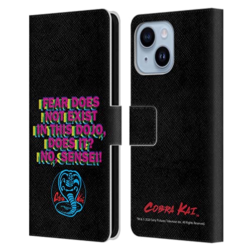 Étui Cobra Kai iPhone 14 Plus en cuir graphique avec fentes cartes et clapet