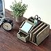 MyGift Ash Gray Wood Desktop Organizer with Drawer, Mail Sorter, Sticky Note Pad Holder, Wooden Desk Storage Caddy for Office/Home