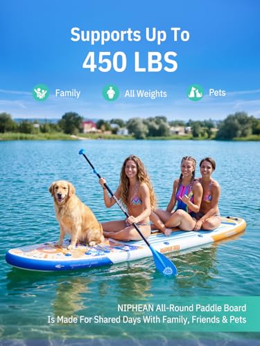 Image of Niphean Inflatable Stand Up Paddle Board with SUP Accessories, Anti-Slip EVA Deck, 10'6'' Inflatable Paddle Boards for Adults & Youth of All Skill Levels