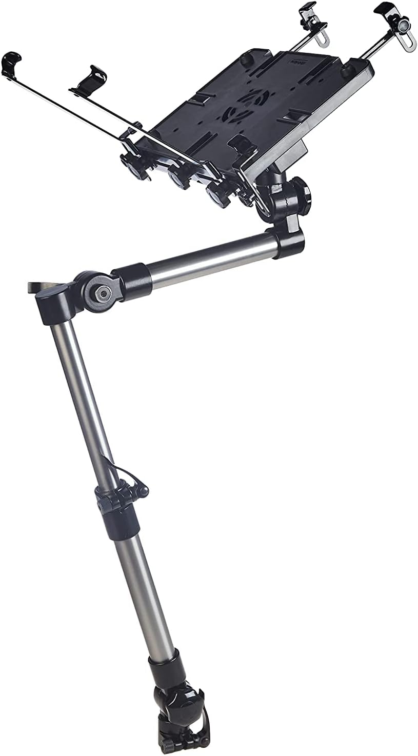 Bracketron Car Truck Van SUV Universal Vehicle Laptop PC Mount works with laptops up to 17" - Attaches to passenger seat bolt using the quick release fitting LTM-MS-525 Black