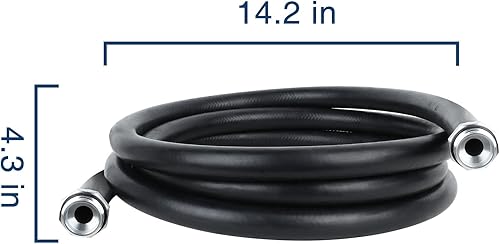 Miniatura 6 de Manguera de transferencia, manguera de combustible de 1 pulgada x 20 pies para dispensar grasa de combustible diésel, aceites de petróleo de