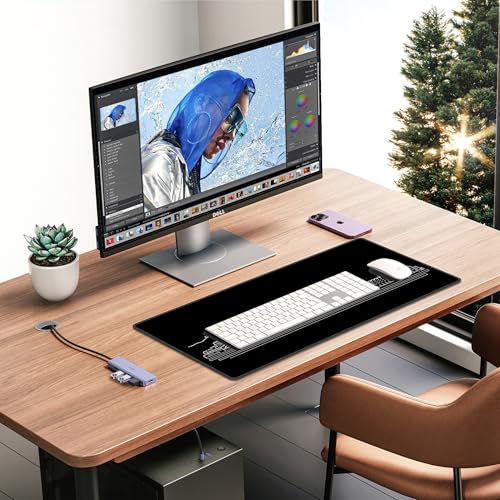 Tapis de souris grand format pour éviter les glissements de clavier - 4