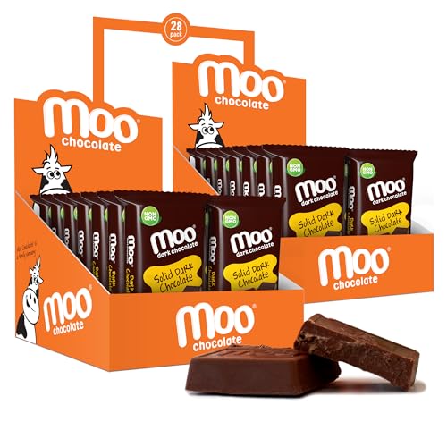 Moo Chocolates All Natural Solid Dark Chocolate Mini Bars 0.7