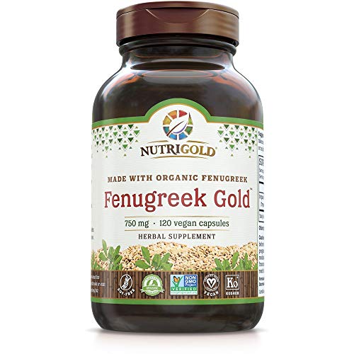 Organic Fenugreek Gold - 750 mg, 120 Organic Veggie Capsules