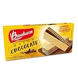 Bauducco Chocolate Wafers - Crispy Wafer Cookies With 3 Delicious, Indulgent Decadent Layers of Chocolate Flavored Cream - Delicious Sweet Snack or Dessert - 5.82oz (Pack of 1)