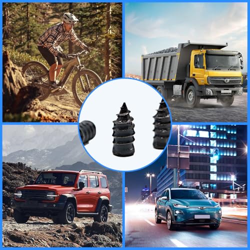 Image of Tire Repair Nails Kit with 2 Sizes, 2026 Upgraded Tire Plugs Kit, Screw in Tire Repair Plugs with Box and Screwdriver, Fast Repair,Phillips Head Tire Plugs for Car Motorcycle Truck (40pcs)