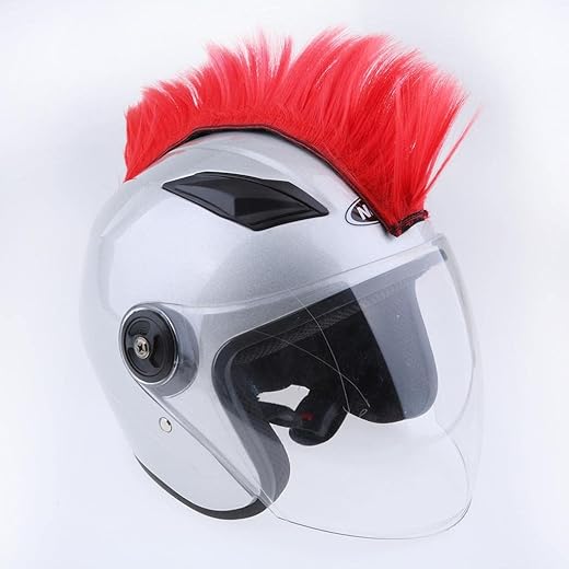 Motorcycle Skinhead Mohawk Wig Red